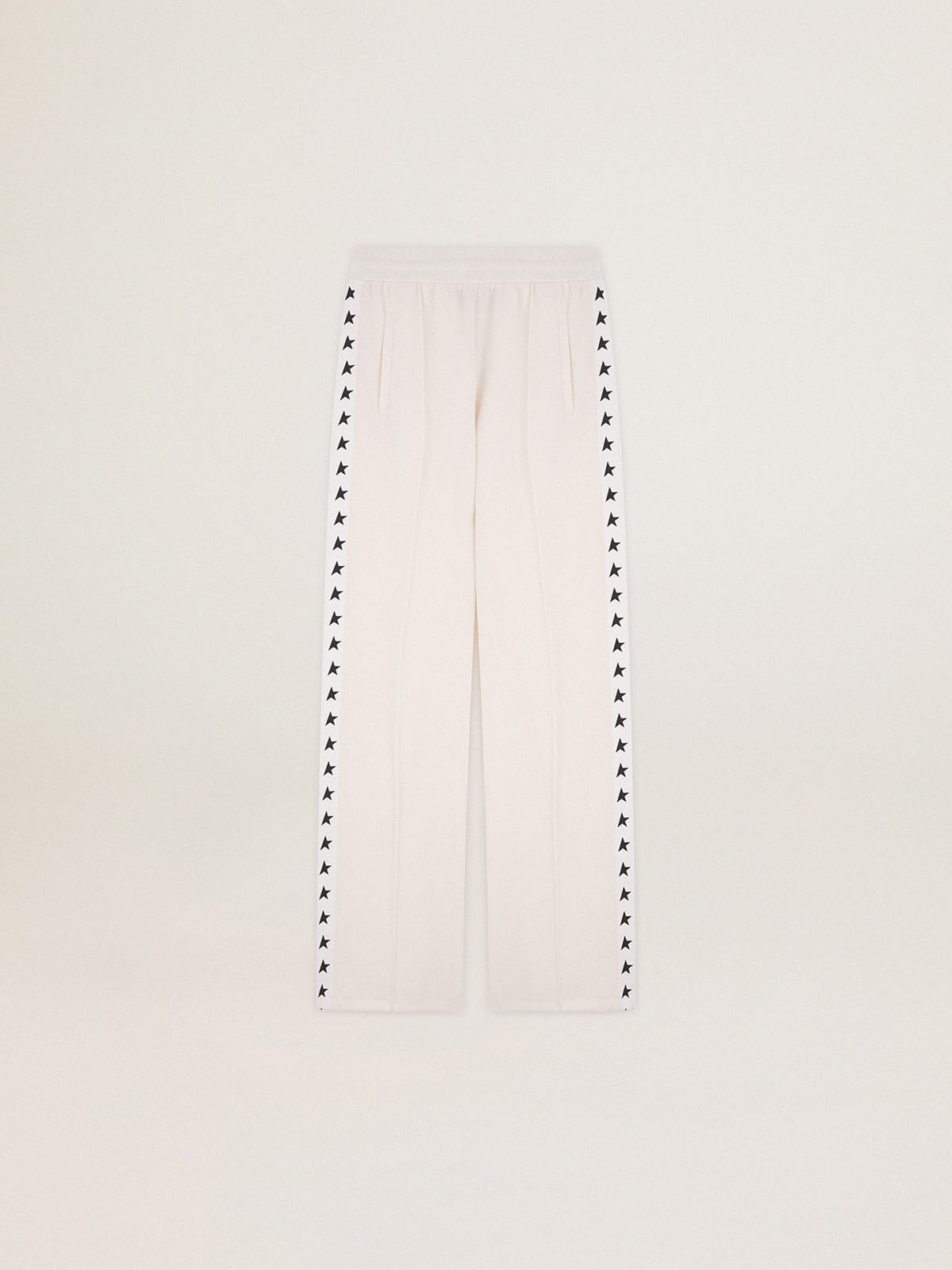 Women s white joggers with stars on the sides Golden Goose