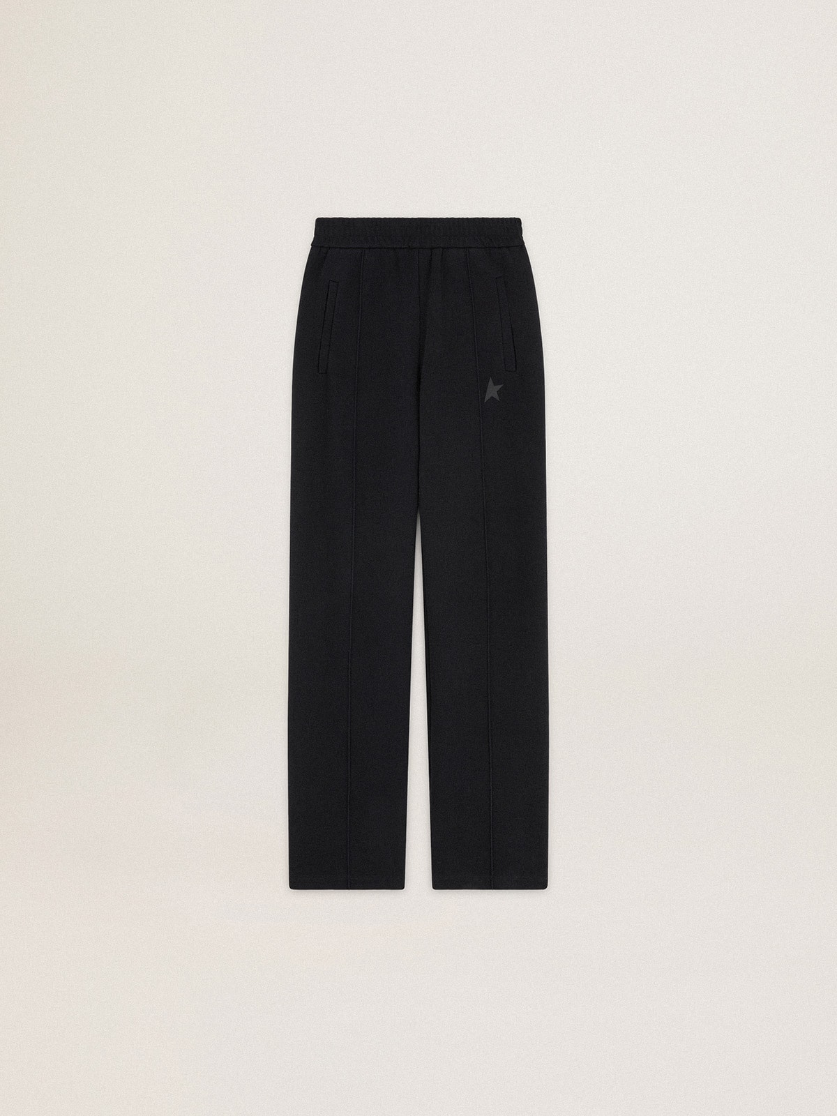 Golden Goose - Pantalone jogging da donna color nero con stella sul davanti in 