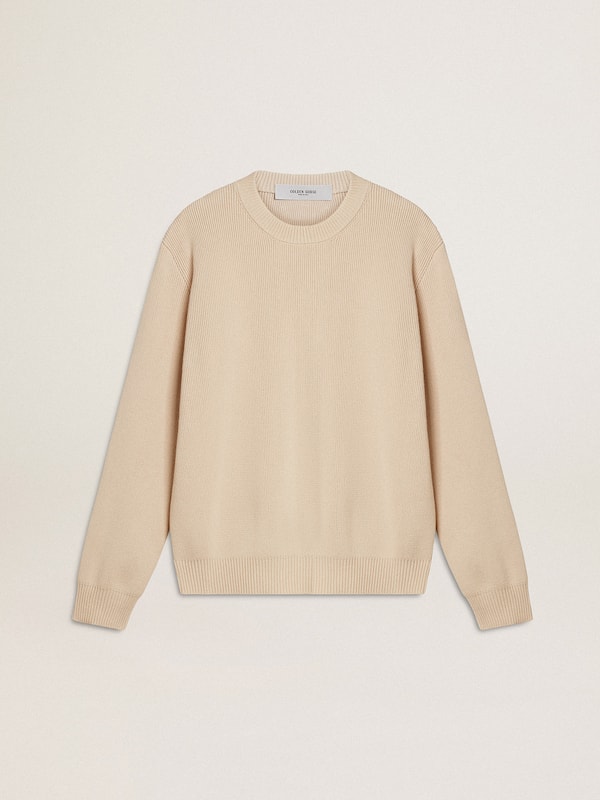 Golden Goose - Women's beige sweater with 'Golden' lettering on the back in 