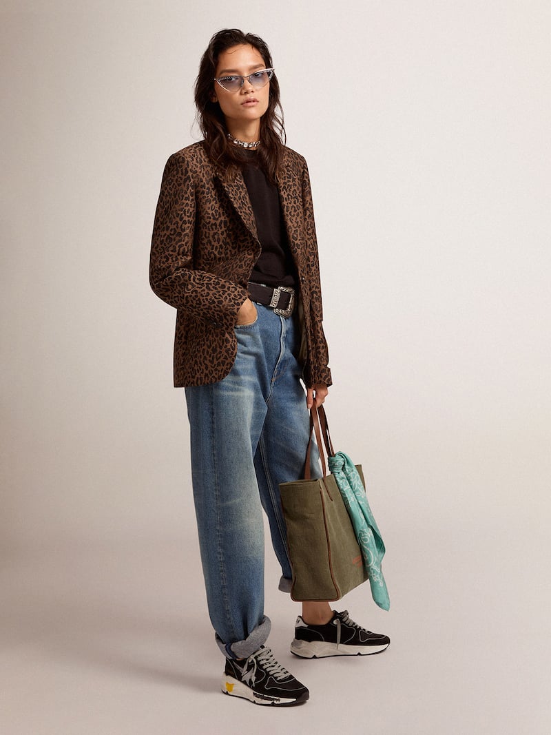 Golden Goose - Women's round-neck sweater in black wool in 