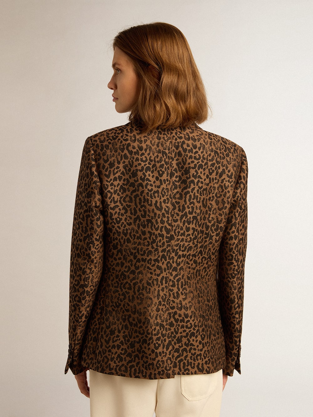 Golden Goose - Golden Collection single-breasted blazer in wool with jacquard animal pattern in 