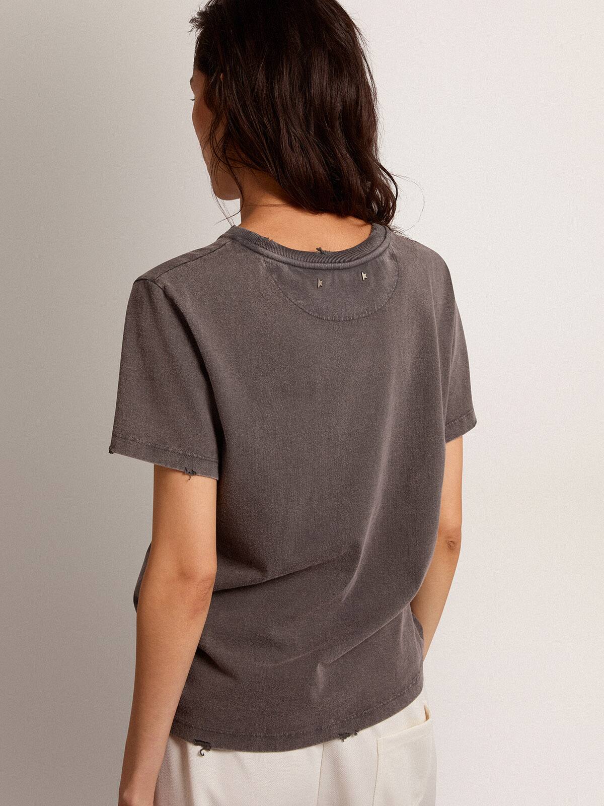 Golden Goose - Women&rsquo;s gray distressed T-shirt in 