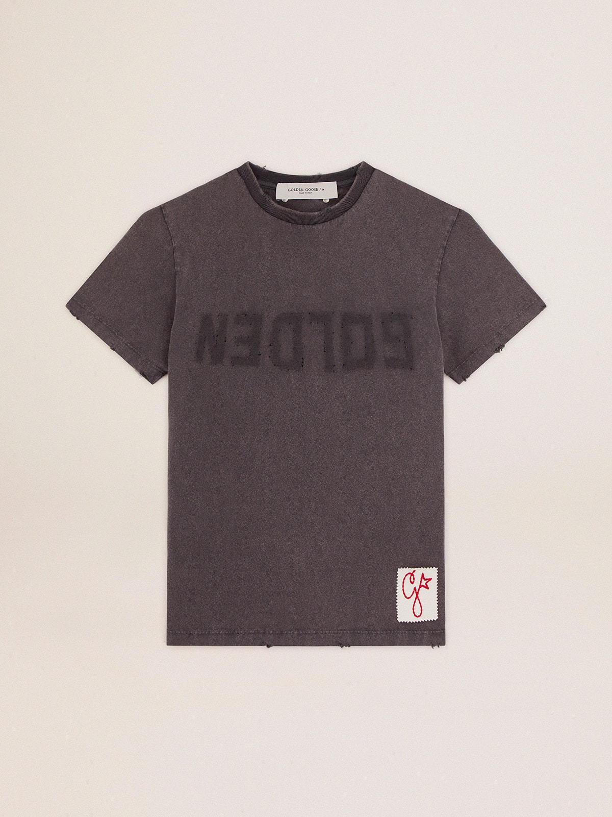 Golden Goose - Women&rsquo;s gray distressed T-shirt in 