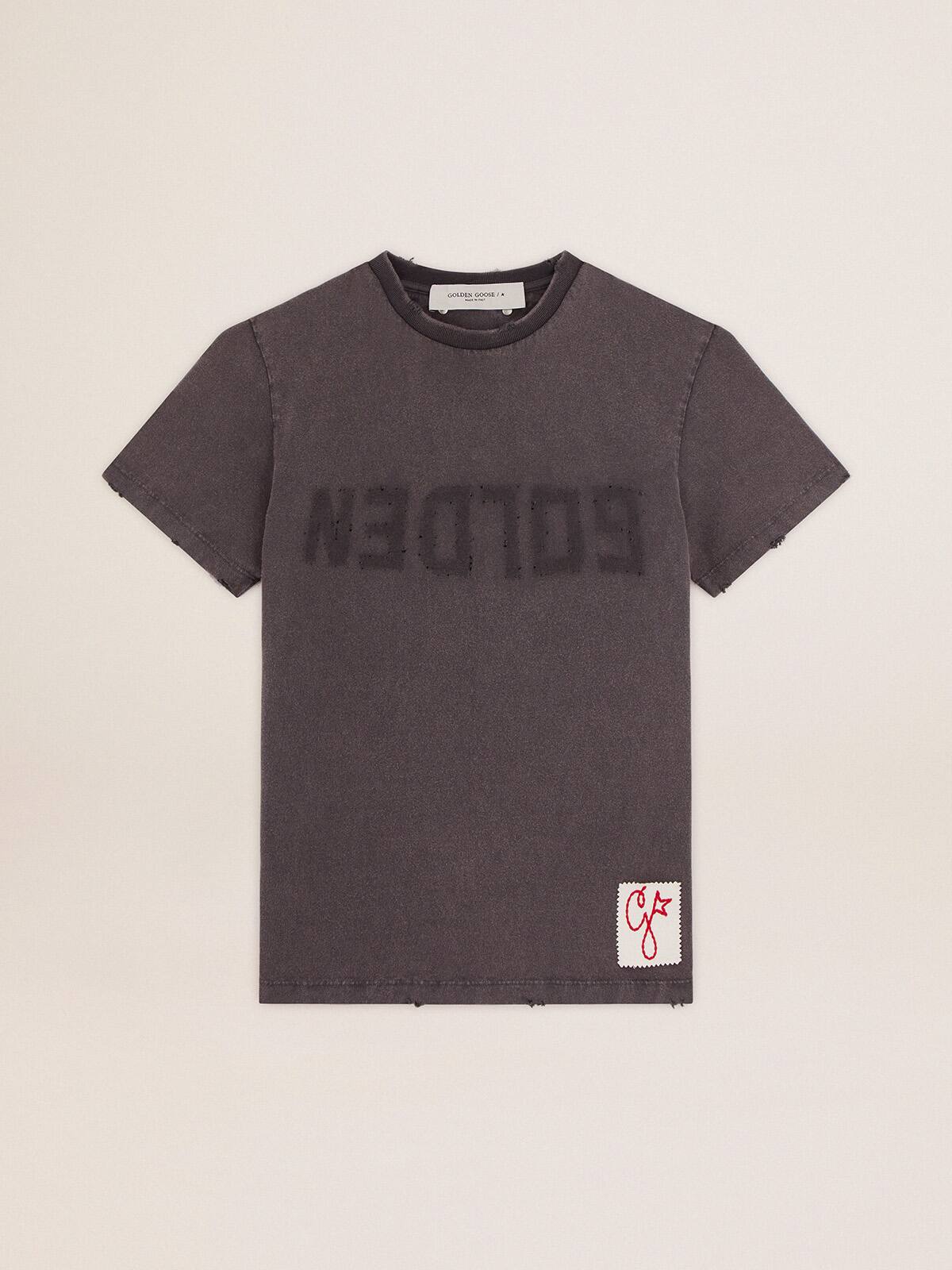 Golden Goose - Women&rsquo;s gray distressed T-shirt in 