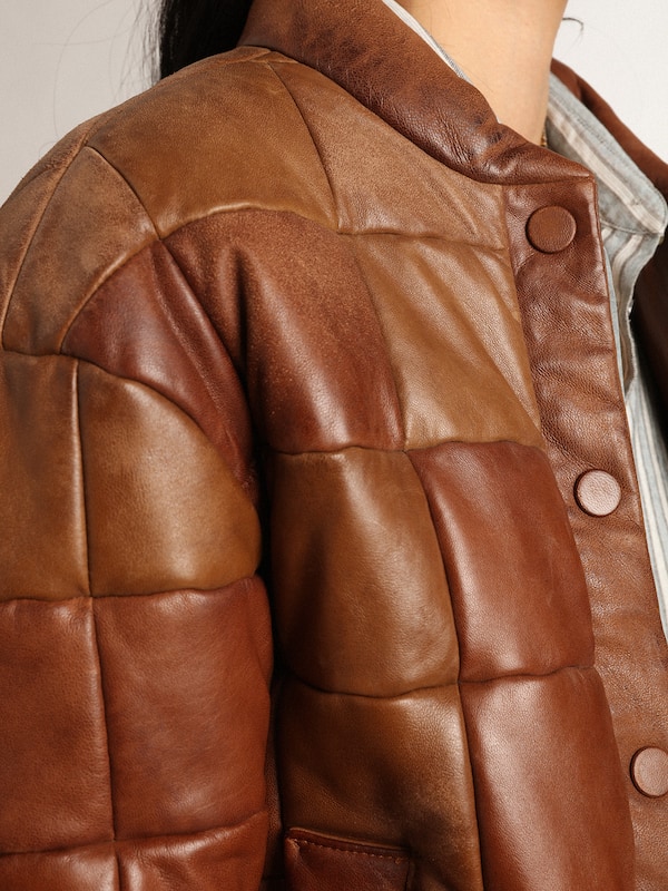 Golden Goose - Women's bomber jacket in leather in 