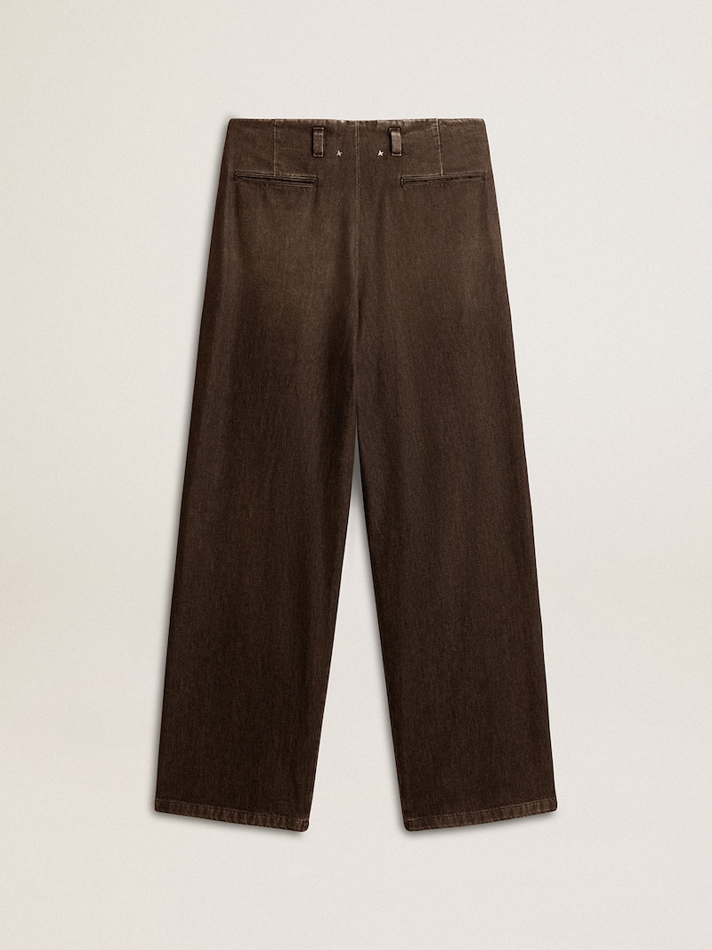 Golden Goose - Pantal&oacute;n de mujer de algod&oacute;n con lavado medio in 