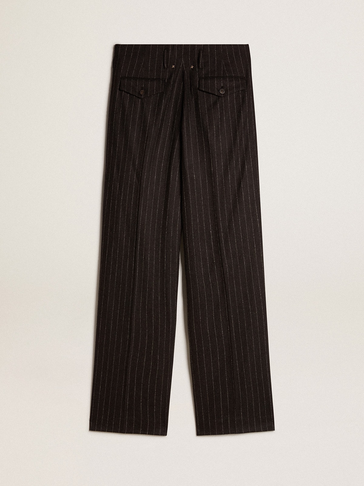 Golden Goose - Women’s pants in dark gray wool in 