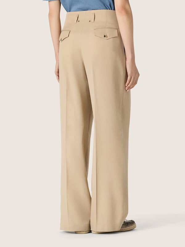 Golden Goose - Women&rsquo;s wool gabardine pants in sand in 