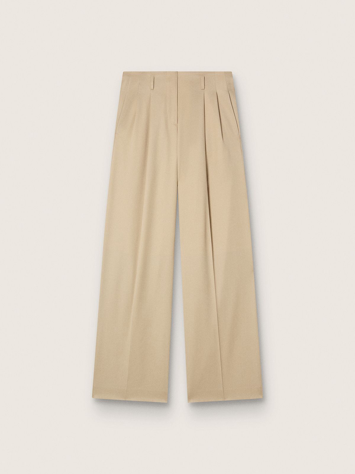 Garbaddin Women’s wool gabardine pants in sand