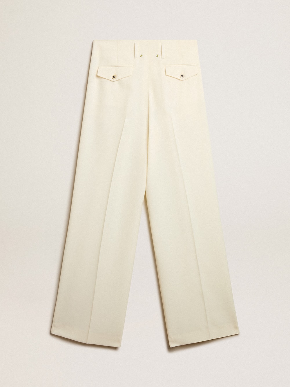 Golden Goose - Women's joggers in aged white wool blend in 