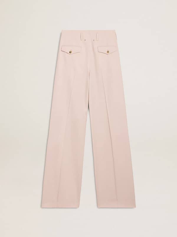 Golden Goose - Women's pants in pink tailored wool fabric   in 