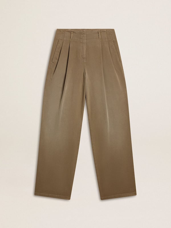 Golden Goose - Women's khaki cotton pants  in 