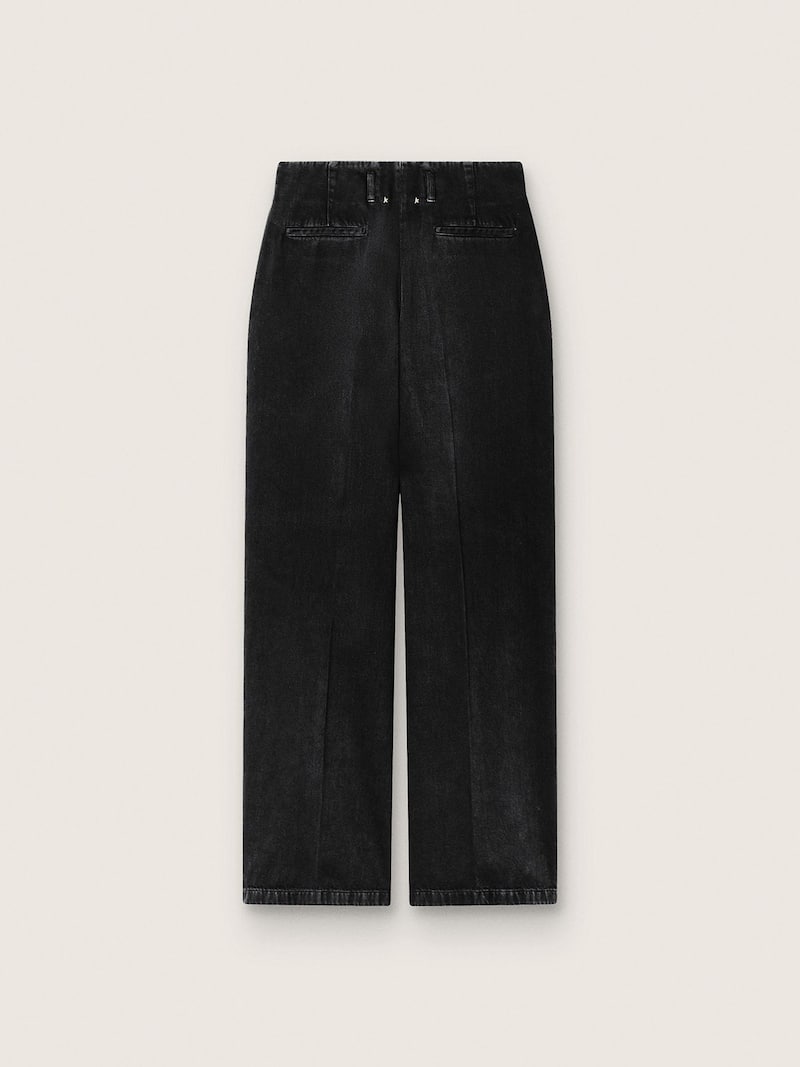 Golden Goose - Damenhose aus schwarzem Baumwolldenim mit Lived-In-Finish in 