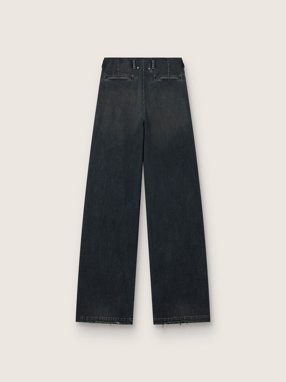 Golden Goose - Damenjeans aus blauem Denim mit weitem Bein in 