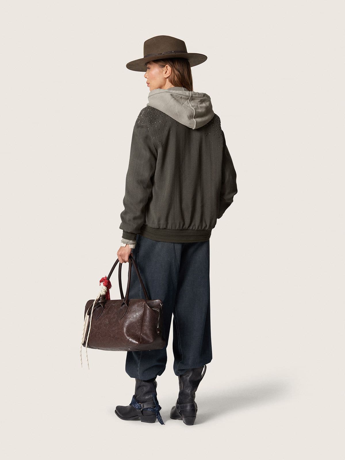 Golden Goose - Damenjeans aus blauem Denim mit weitem Bein in 