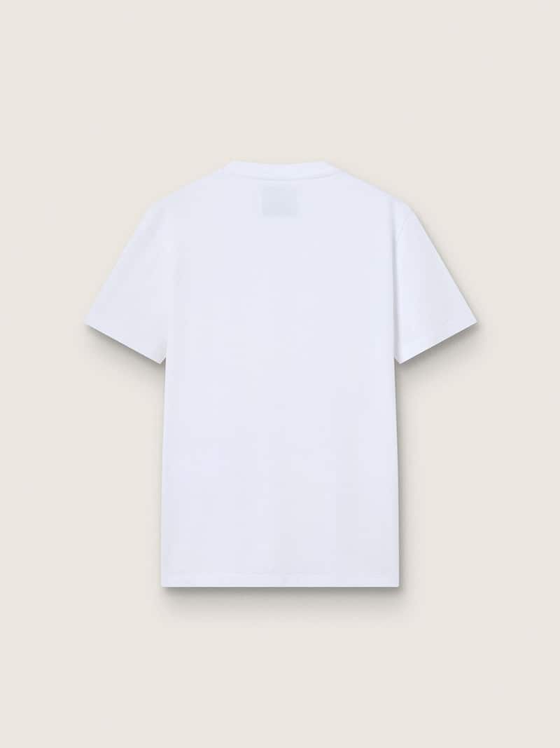 Golden Goose - T-shirt femme blanc avec &eacute;toile &agrave; paillettes argent&eacute;es sur le devant in 
