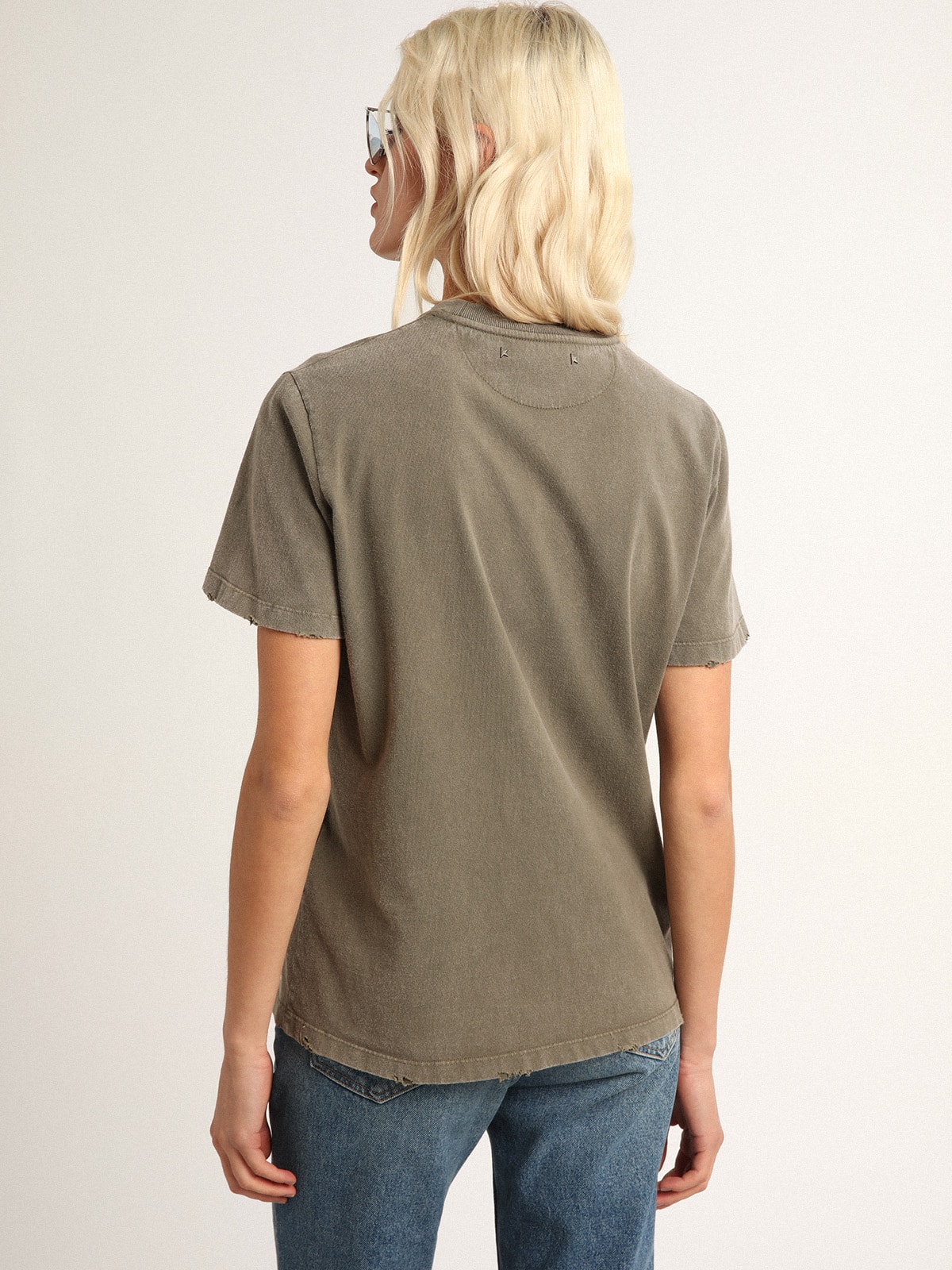 Tシャツ・カットソー Golden  FW25 T-SHIRT IN JERSEY (GWP01220 P00059310364) Golden logo T-shirt | Golden Goose | OTTODISANPIETRO