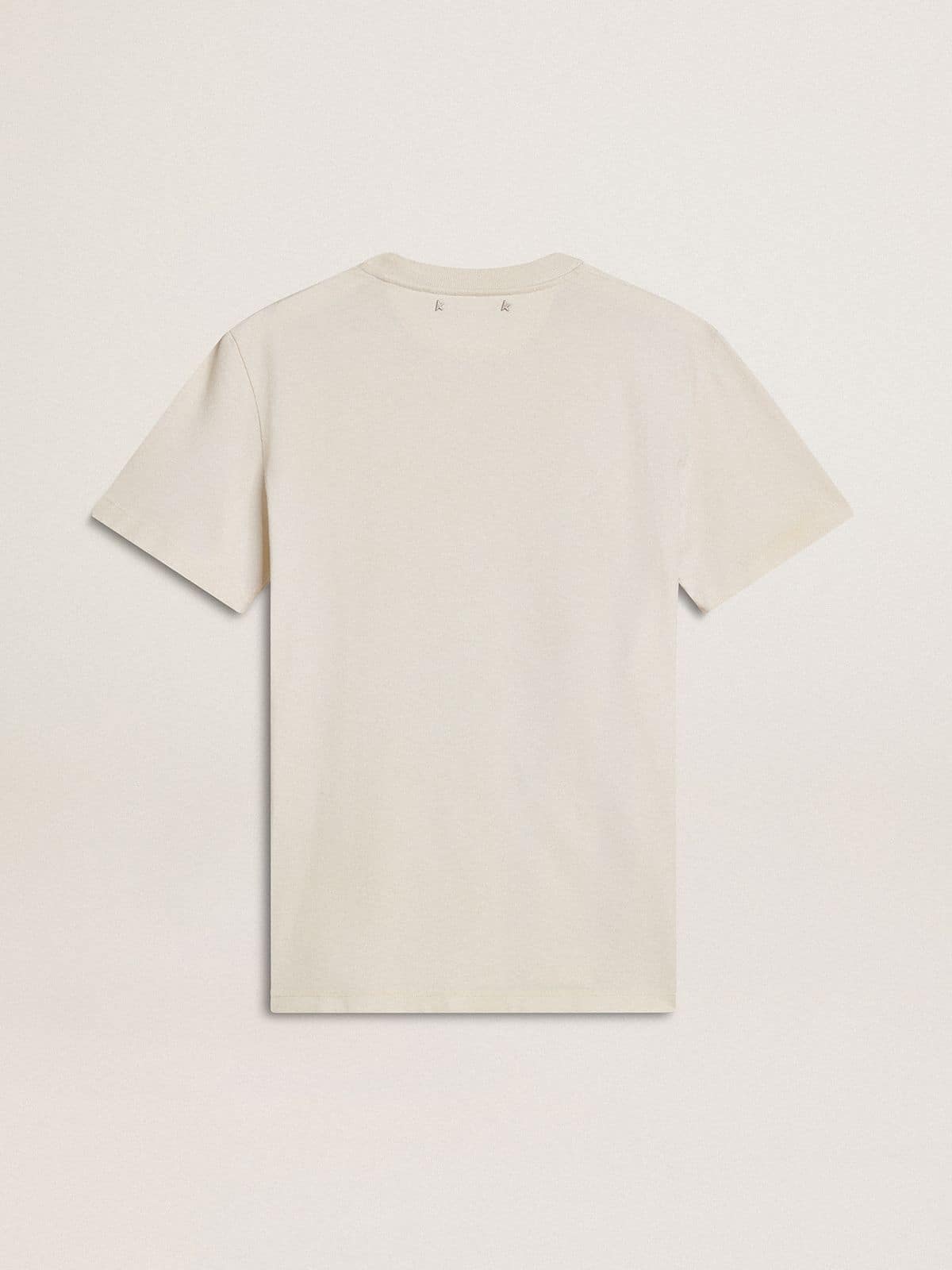 Golden Goose - Weißes Damen-T-Shirt mit Blumenprint in 