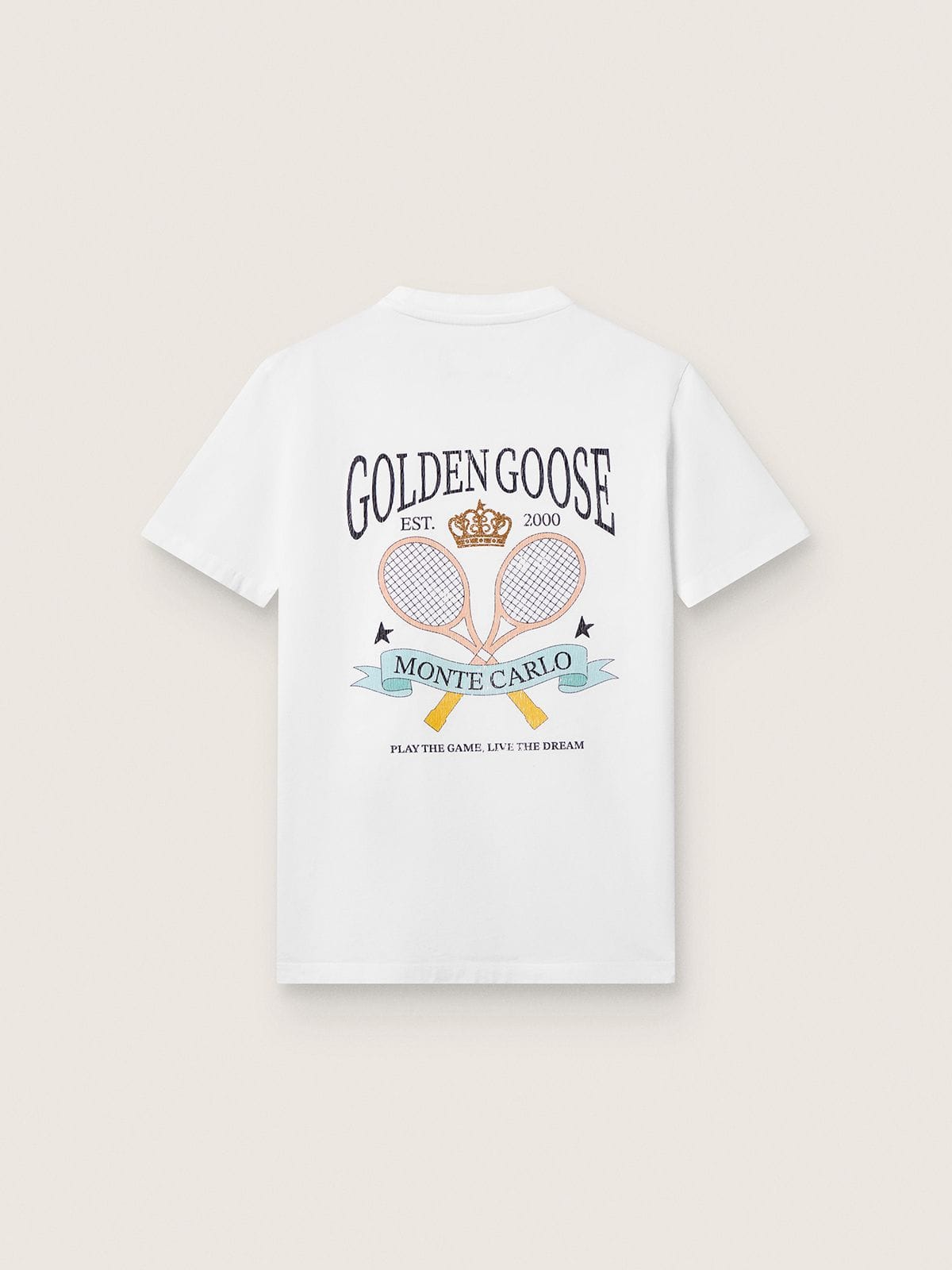 Women&rsquo;s tennis-inspired T-shirt with print on the back