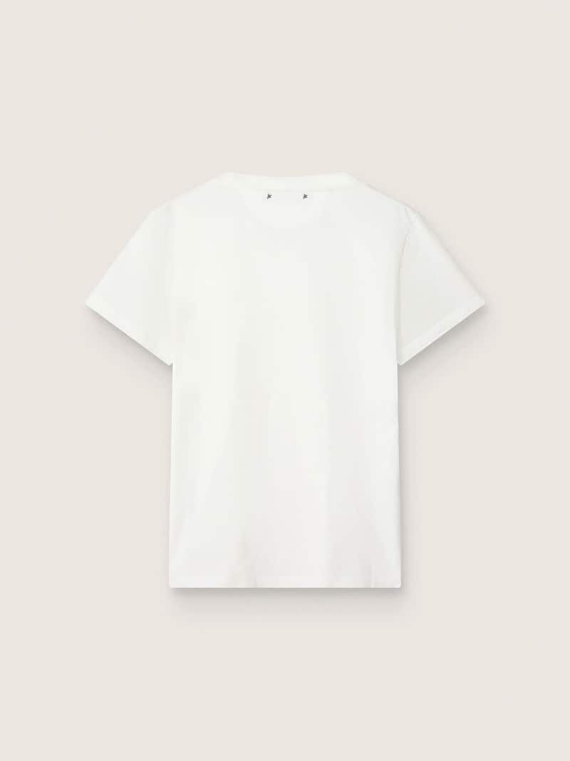 Golden Goose - Distressed slim-fit women&rsquo;s T-shirt in white in 