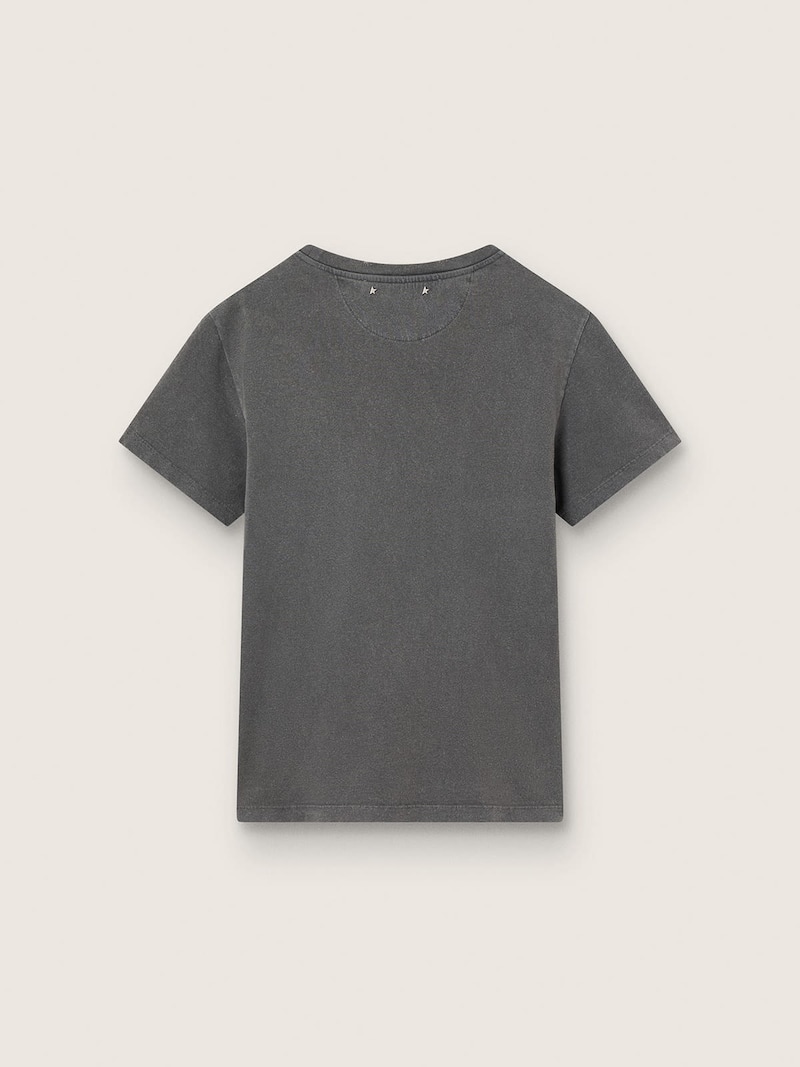 Golden Goose - Distressed slim-fit T-shirt in anthracite gray in 