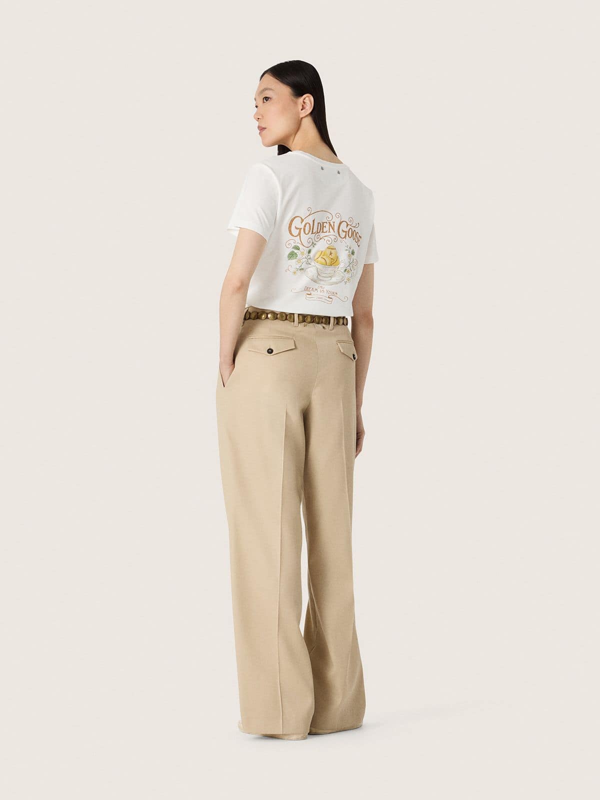 Golden Goose - Camiseta de mujer con estampado en la espalda in 