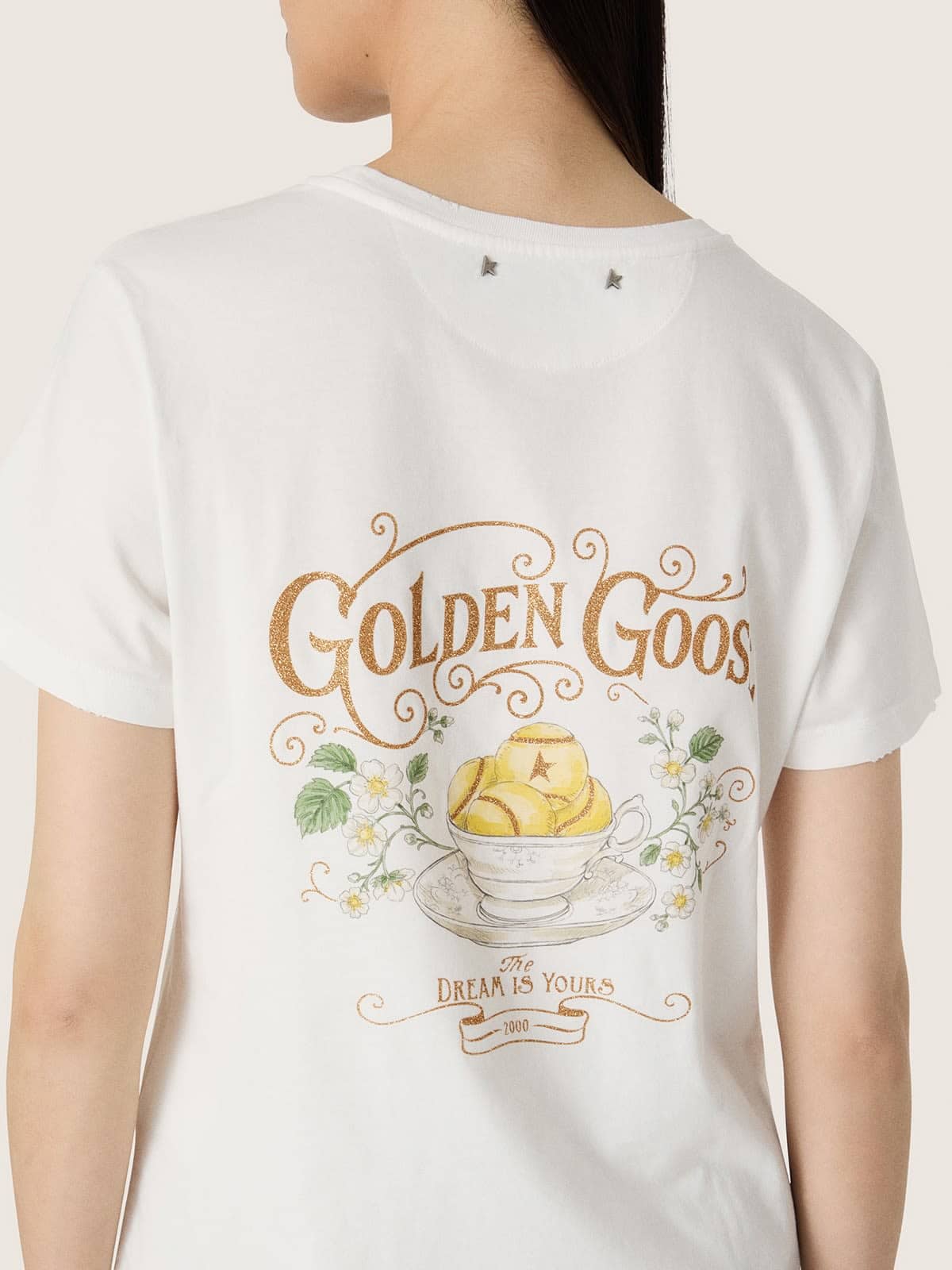 Golden Goose - Camiseta de mujer con estampado en la espalda in 