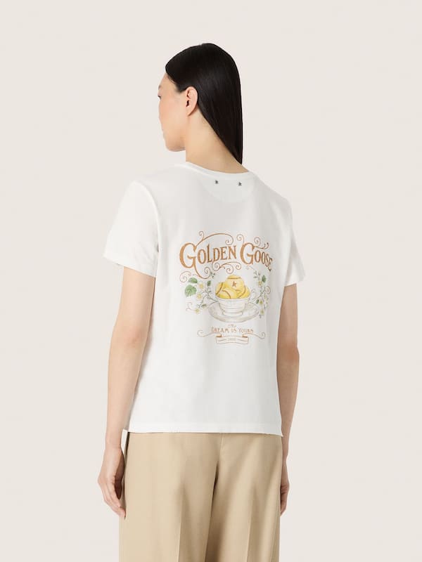 Golden Goose - T-shirt femme avec imprim&eacute; dans le dos in 