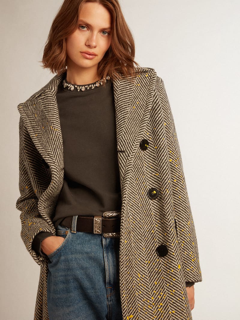 Golden Goose - Women's anthracite gray sweatshirt with crystals in 