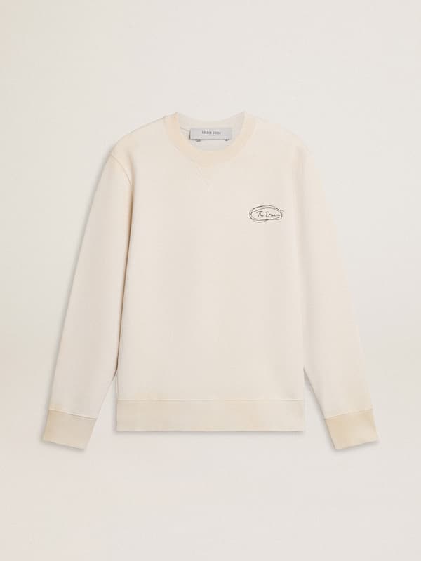 Golden Goose - Women's sweatshirt in worn white with print  in 