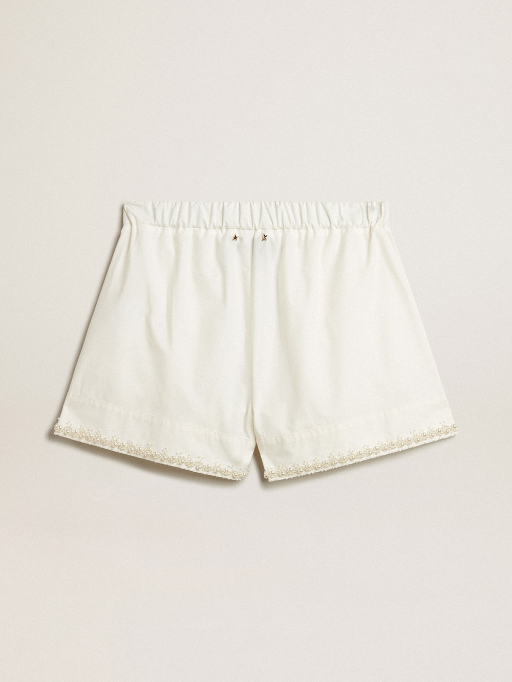 Golden Goose - Shorts en algodón con bordado de perlas  in 