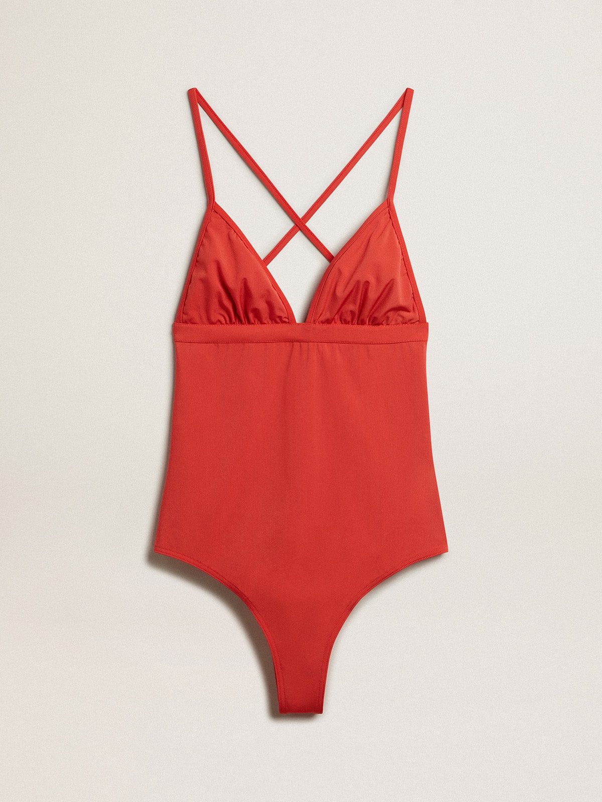 Golden Goose - Coral-red one-piece swimsuit in 