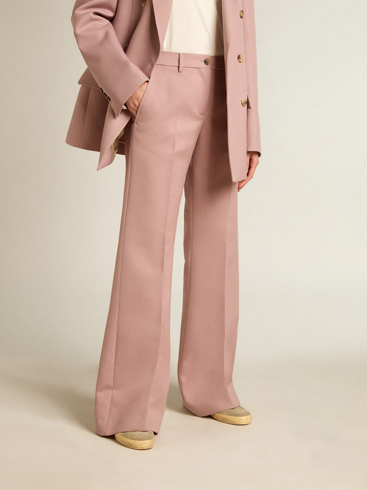 Golden Goose - Pants in pink tailoring fabric in 