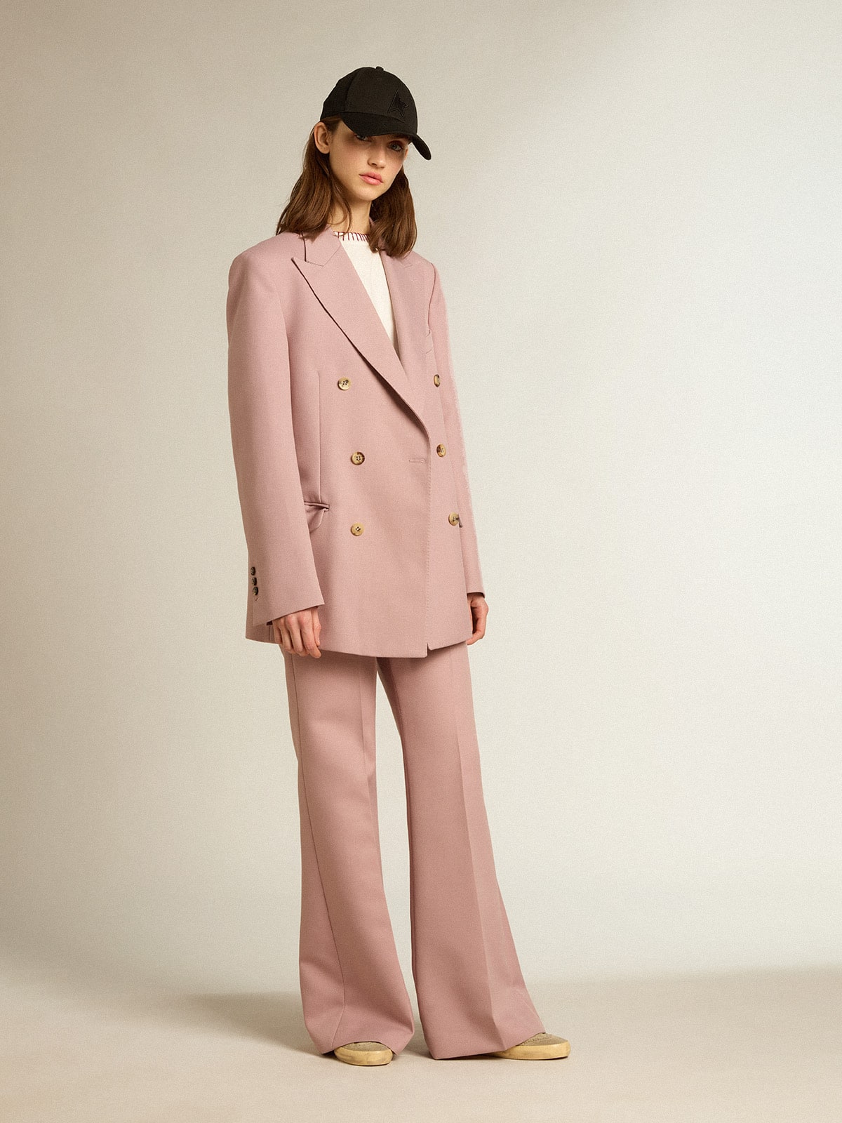 Golden Goose - Pants in pink tailoring fabric in 