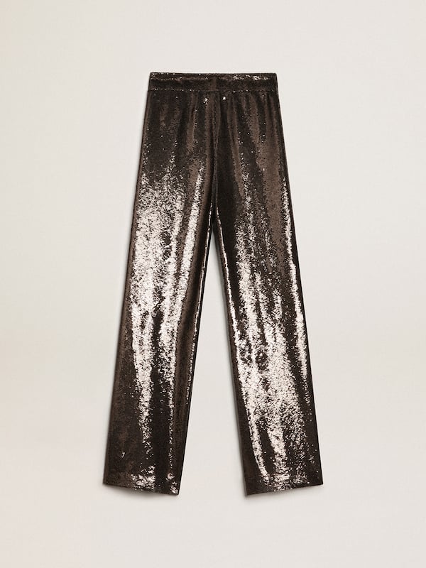 Golden Goose - Gray pants with all-over sequins in 