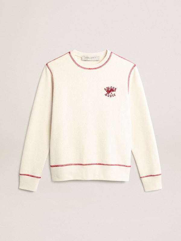 Sweat-shirt blanc caract&eacute;ristique femme avec logo CNY