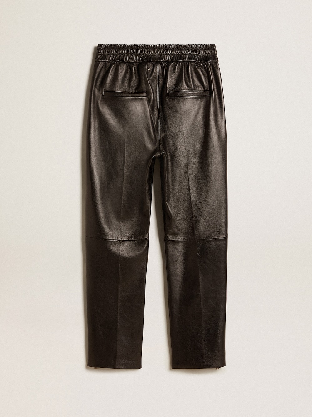 Golden Goose - Black joggers in nappa leather with zip at the base in 