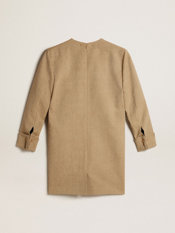 Golden Goose - Vestito corto in lana di color faggio chiaro  in 