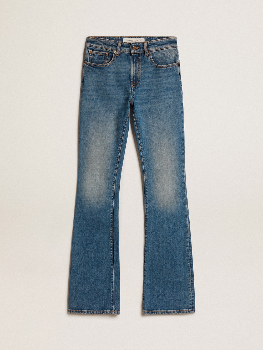 Golden Goose - Pantalone blu jeans in tessuto elasticizzato in 