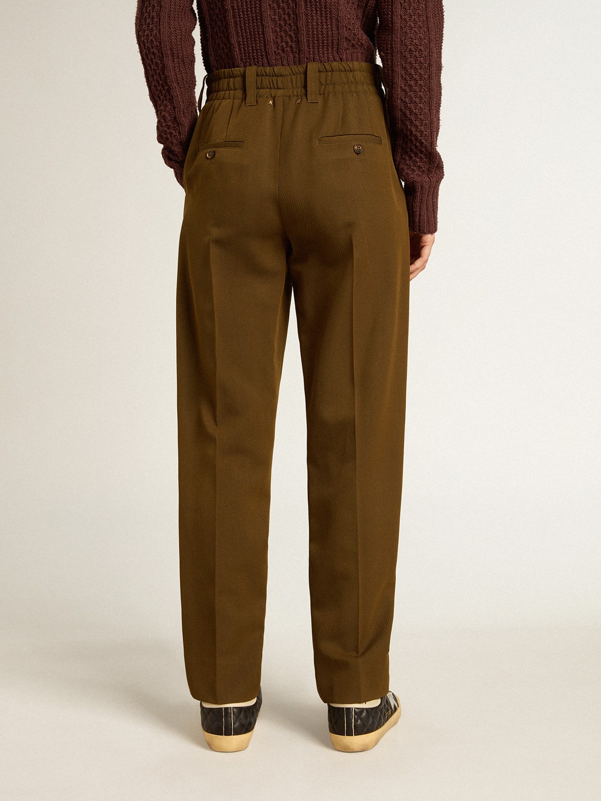 Golden Goose - Beech-colored pants in wool and viscose blend in 