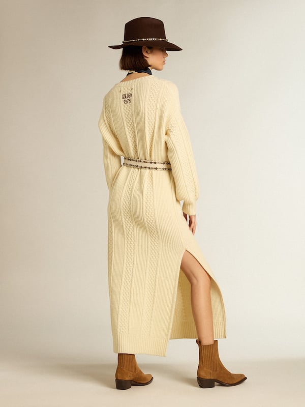 Golden Goose - Wool dress with embroidery on the back in 