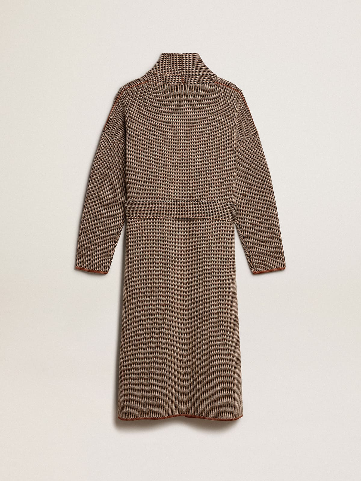 Golden Goose - Long brown cardigan with belt in 