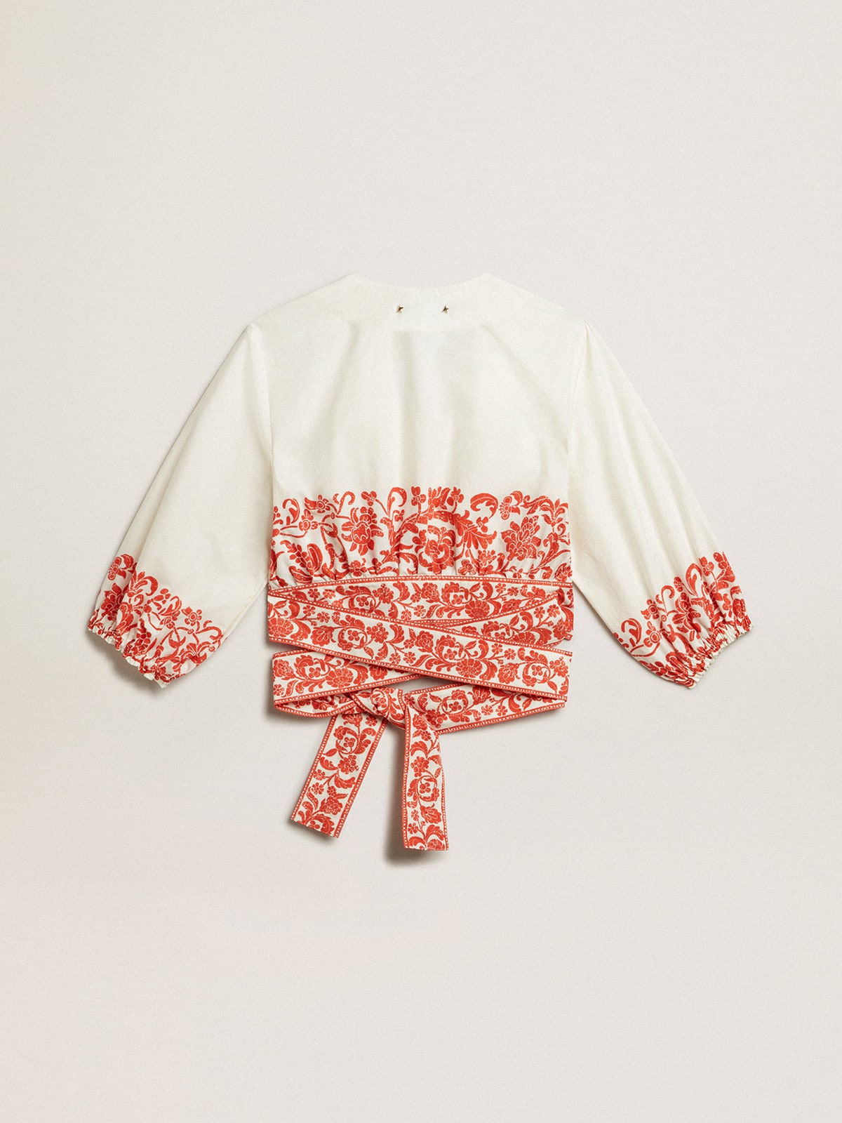 Golden Goose - Cotton crop top with seasonal print in 