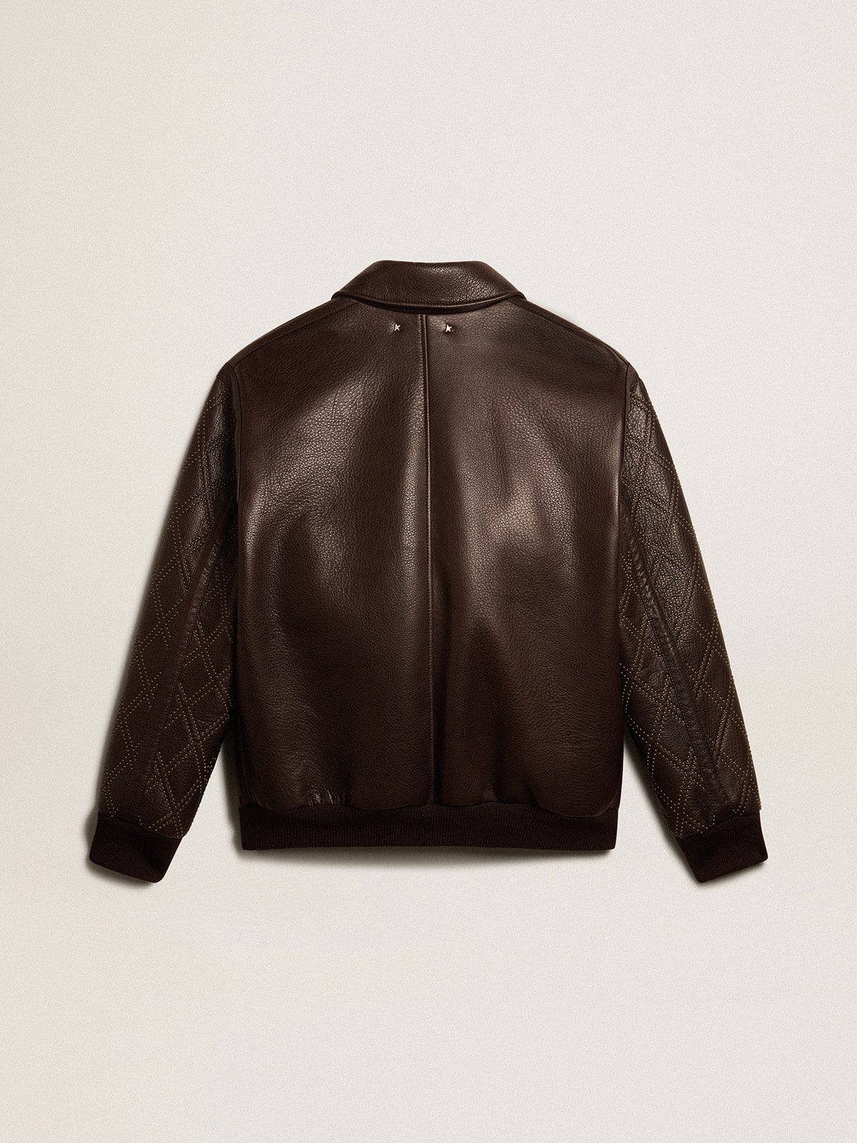 Gucci studded leather jacket best sale