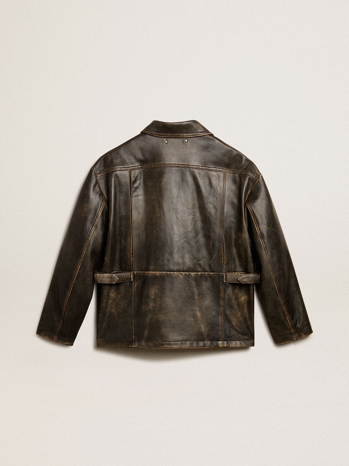Golden Goose - Chaqueta de napa de mujer de color marrón envejecido in 