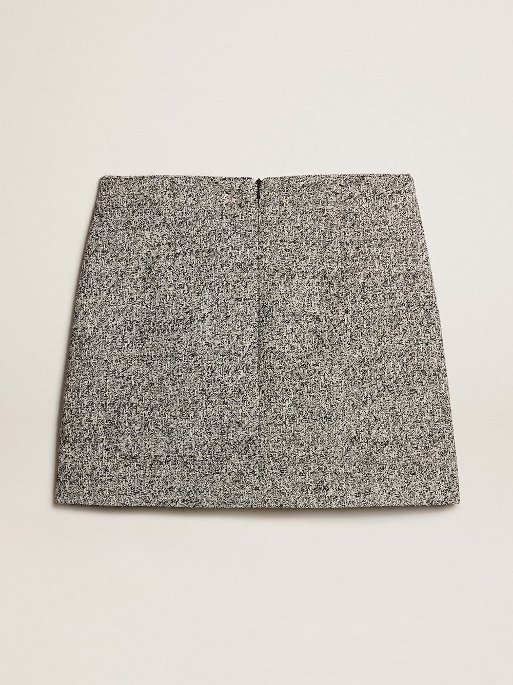 Golden Goose - Minifalda en algodón bouclé color blanco y negro  in 