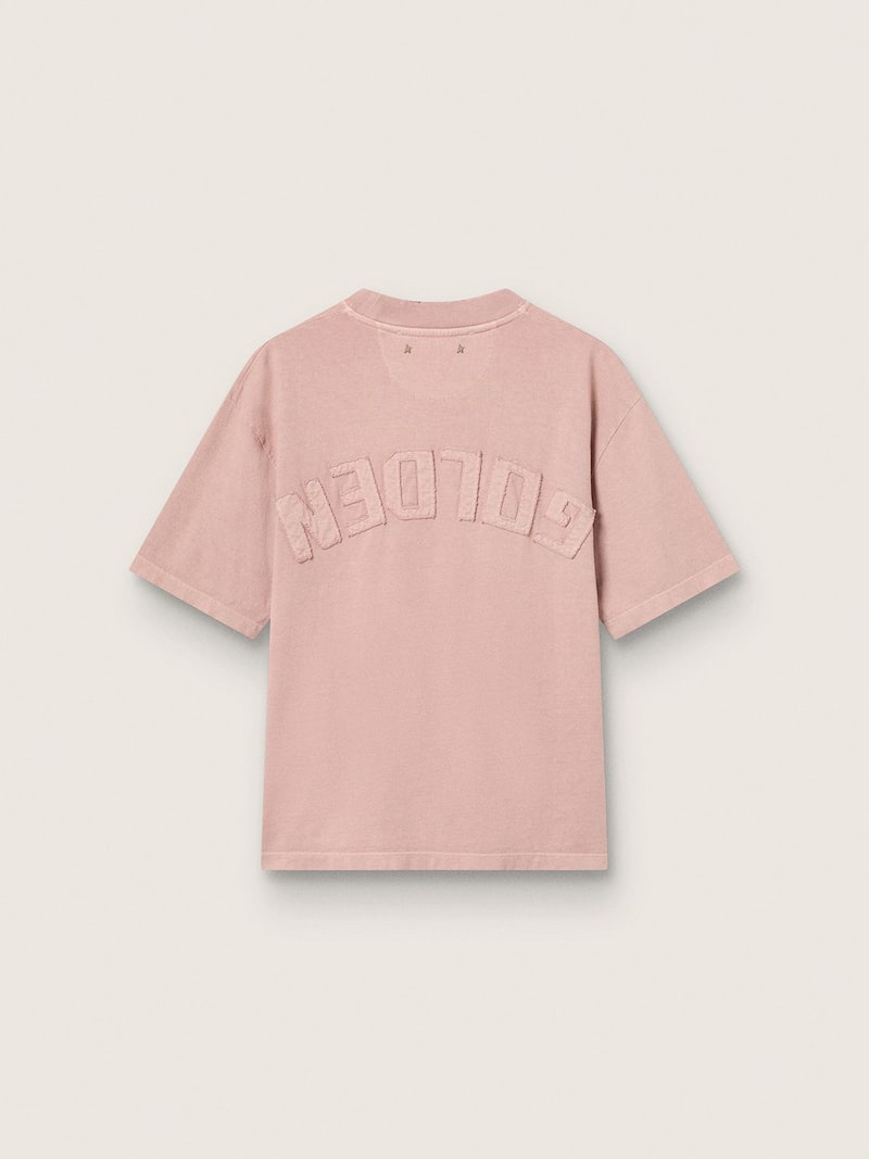 Golden Goose - Powder-pink T-shirt with reverse logo on the back - Jersey Capsule in 