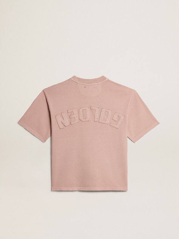 Golden Goose - Powder-pink T-shirt with reverse logo on the back - Jersey Capsule in 