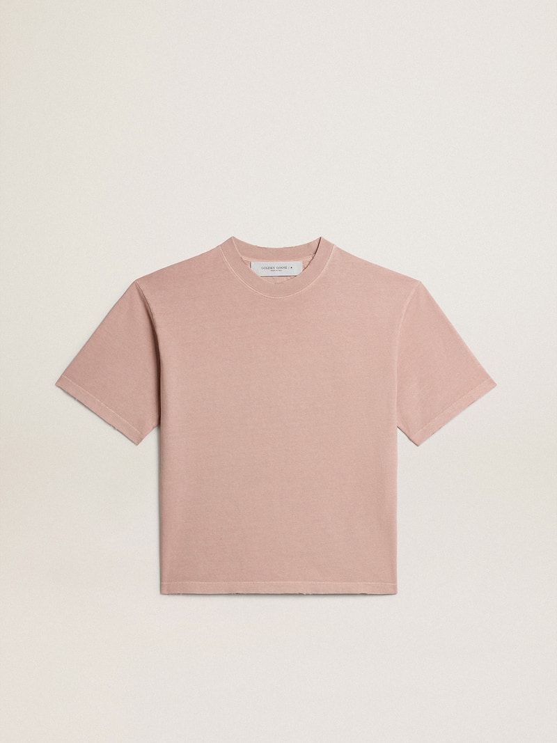 Powder-pink T-shirt with reverse logo on the back - Jersey Capsule