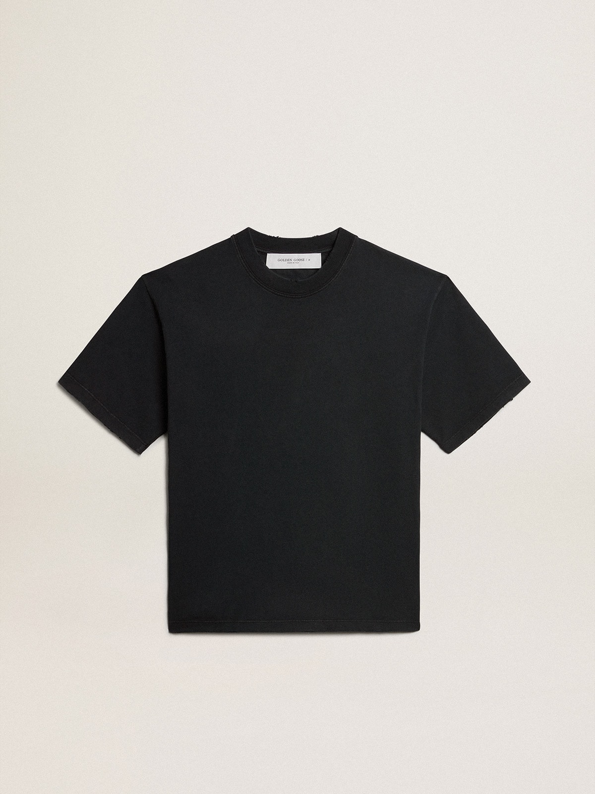 T-shirt in washed black with reverse logo on the back - Jersey Capsule ...